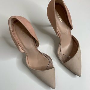 Aldo two-tone heels / nude heels